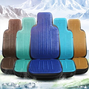 Универсальная летняя подушка для автокресла Cool Cushion из ПВХ, расшитая бисером, Массажный чехол для автомобильного кресла с мягким ковриком на талии, дышащий Прочный