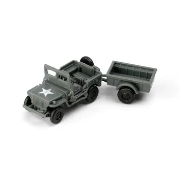 Сборная модель джипа WILLYS 4D 1/72 GP Пластиковая простая в сборке модель игрушечного военного автомобиля