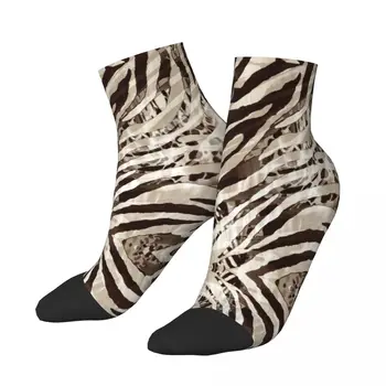 Полосатые Леопардовые Носки Короткие Уникальные Повседневные Дышащие Носки Для Взрослых На Щиколотках