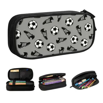 Футбольные мячи и бутсы Kawaii, пенал для девочек и мальчиков, изготовленный на заказ футбольный мяч, Большая коробка для ручек, сумка для школьных принадлежностей