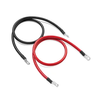Комплект кабелей инвертора аккумулятора с клеммами калибра 8 AWG, сверхмягкий силиконовый провод, кабель подключения питания с наконечниками