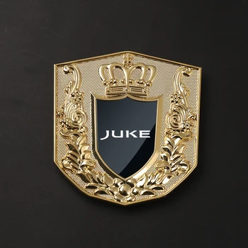 Наклейки на переднюю решетку автомобиля в форме короны, металлические наклейки на переднюю решетку автомобиля для NISSAN Juke с логотипом автомобильные аксессуары