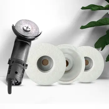 Шерстяной полировальный круг с диском Диаметром отверстия 16 мм, стеклянная войлочная полировальная накладка для угловой шлифовальной машины типа 100 для полировки автомобилей
