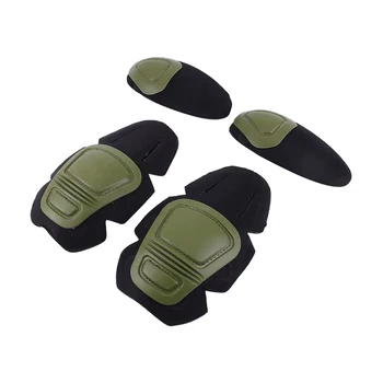 2 Удобных в носке Тактических Наколенника Налокотники Подходят Для всех видов спорта С Вентиляцией Прочный ArmyGreen