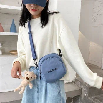 Новая корейская версия Instagram Студенческая сумка через плечо для девочек Маленькая свежая сумка через плечо