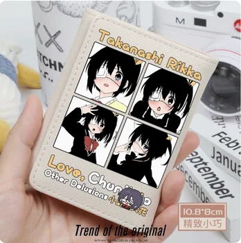 Аниме Takanashi Rikka Модный кошелек PU кошелек для карт и монет Сумка для денег Косплей Подарок B196