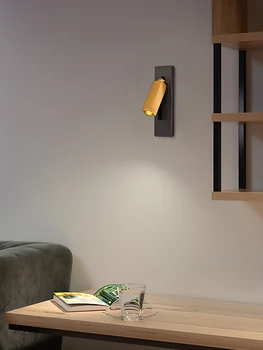 Новый креативный встраиваемый настенный светильник, лампа для гостиничного номера, светодиодная прикроватная лампа, встраиваемый светильник для спальни с USB-лампой для чтения