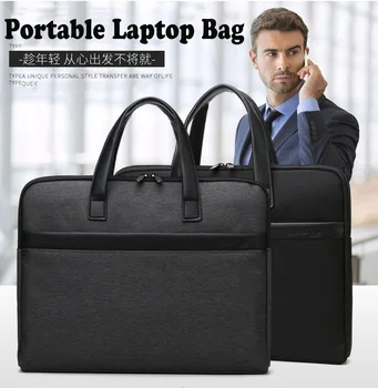 Портативный портфель, деловая сумка для ноутбука, многофункциональная сумка-папка для файлов формата А4 из ткани Оксфорд, вместительная сумка на молнии для хранения