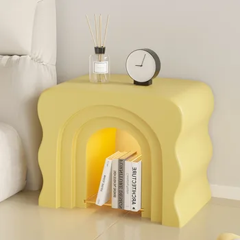 Современный минималистичный прикроватный столик в кремовом стиле креативная детская комната маленькая прикроватная тумбочка спальня гостиная шкафчики для хранения
