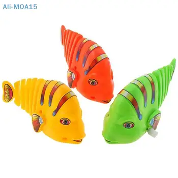 Разноцветные Пластиковые заводные игрушки-рыбки, заводная классическая игрушка для новорожденных, пружинка для детей