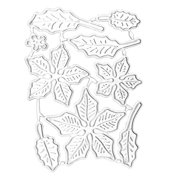 Штампы для тиснения цветочными листьями для изготовления открыток, поделок для скрапбукинга