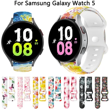 Ремешок для Samsung Galaxy Galaxy Watch 5 44 мм 40 мм Pro 45 мм Силиконовый ремешок Watch 4 Classic 46 мм 42 мм 20 мм Браслет Smartwatch