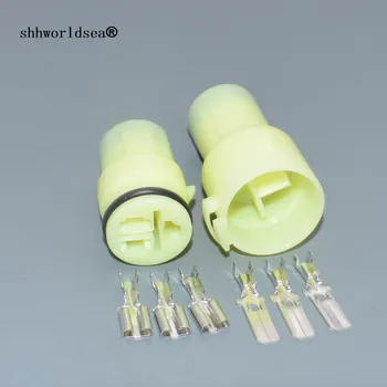 Shhworldsea 3-контактный 6,3-мм автомобильный водонепроницаемый разъем для подключения проводов свечи зажигания 6187-3551 6180-3541
