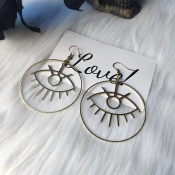 латунные серьги-кольца от сглаза, подвески в стиле авангарда, богемные украшения в стиле бохо, легкие, большие, модные женские подарки 2020 года