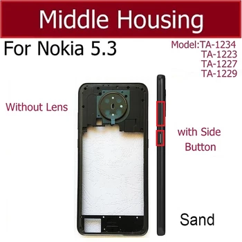 Для Nokia 5.3 TA-1234 TA-1223 TA-1227 TA-1229 Рамка среднего корпуса ЖК-дисплея Рамка Среднего корпуса Передняя Рамка экрана ЖК-дисплея