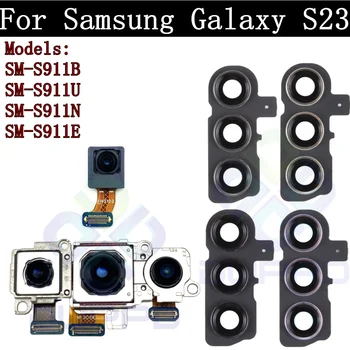 Оригинальная Основная Задняя Крышка Камеры Заднего Вида Рамка Объектива Для Samsung Galaxy S23 S911B S911N S911E S911U Широкий Модуль Фронтальной Камеры Flex