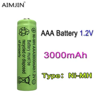 Аккумуляторная батарея AAA 3000mAh 3A 1.2V Ni-MH для MP3 радиоуправляемых игрушек, светодиодный фонарик