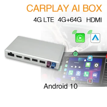 Carplay Ai Box Беспроводной Android 10.0 Мультимедийный Плеер 4 + 64G Поддержка Аудионавигации Netflix YouTube Carplay Ai Box