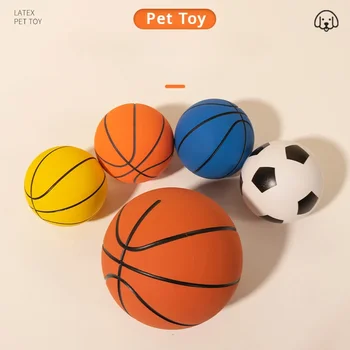 игрушки для собак высотой 6 см, Пищащий звук, Собачий мяч, резиновый мячик, футбол, баскетбол, Интерактивные игрушки для собак, Маленькие Средние Большие Игрушки для домашних животных