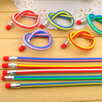 Школьный гибкий карандаш-ластик, канцелярские принадлежности для студентов, подарок для детей, канцелярские принадлежности, 5 штук