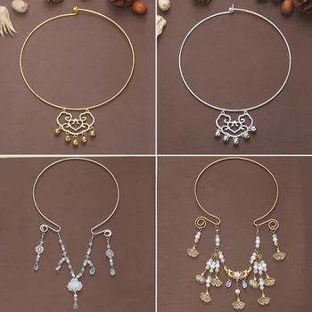 Ханьфу древние венки все воротник ожерелье кисточка кулон аксессуары бижутерия украшения в древней девушке