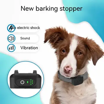 Устройство для защиты домашних собак от лая USB Ультразвуковой Интеллектуальный электрический ошейник для дрессировки собак Вибрационный Водонепроницаемый ошейник для остановки лая собак