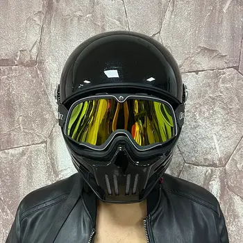 Одобренный DOT Полнолицевой Шлем Для Мотокросса Cruiser Personality Safety Scooter Off Road Moto Мотоциклетные Шлемы Casque