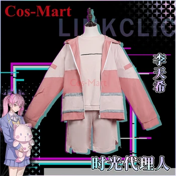 Cos-Mart Аниме Ссылка Нажмите Li Tianxi Косплей костюм, модное Милое розовое пальто, повседневная одежда, одежда для ролевых игр, новая одежда для вечеринок