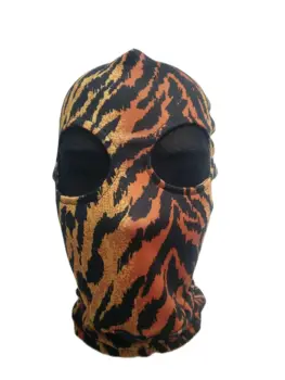 Косплей Сексуальная маска с рисунком тигра, капюшон, открытые сетчатые глаза, унисекс, костюмы Зентаи, аксессуары для вечеринок, маски на Хэллоуин