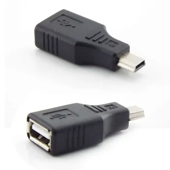 USB 2.0 A-Mini B 5-контактный разъем-переходник Mini Type-A-разъем-розетка типа B для ПК, смартфона OTG
