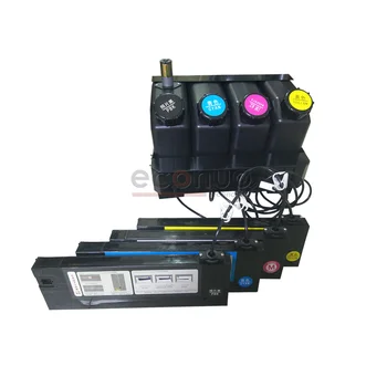 Резервуар для УФ-чернил 5 цветов, система объемных чернил с датчиком уровня и двигателем резервуара для белых чернил для УФ-принтера mutoh roland