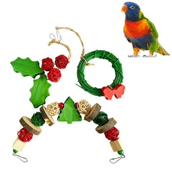 3 шт. Красочные игрушки для попугаев, устойчивые к прикусу Жевательные игрушки для маленьких попугаев, попугайчики, Попугайчики-попугайчики-попугайчики