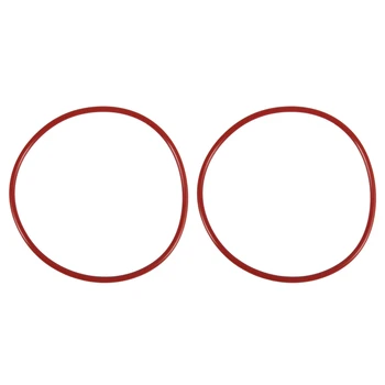 2X красные силиконовые уплотнительные кольца дерево 110 мм x 104 мм x 3,5 мм