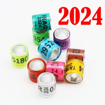 Цифровые кольца для птичьих лапок в стиле 2024 года, инструменты для тренировки голубиных гонок, принадлежности для идентификации птиц, Алюминиевое пластиковое кольцо 50 шт.