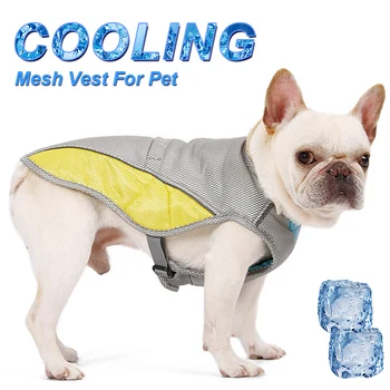 Летний сетчатый светоотражающий жилет Регулируемый Дышащий Быстросъемный для собак охлаждающий жилет Для одежды Охлаждающий жгут