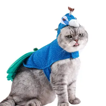 Регулируемый головной убор для костюма кота Павлина, легкая дышащая одежда, куртка, одежда для домашних животных для фотосъемки на Хэллоуин, День рождения