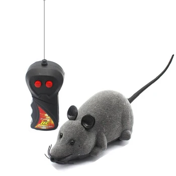 Радиоуправляемая мышь, интерактивные игрушки для кошек, Реалистичная движущаяся мышь, Интерактивная игрушка для детей, безопасная для животных Интерактивная игрушка