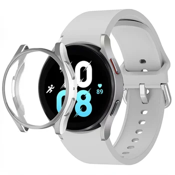 Ремешок для часов из двух частей и чехол для Samasung Galaxy watch 4 44 мм 40 мм Защитная оболочка экрана от царапин для Galaxy watch5 44 мм 40 мм