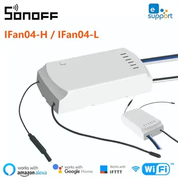 SONOFF IFan04 Smart WiFi Celling Модуль Переключения Вентилятора Контроллер Освещения С Голосовым Управлением RM433 работает с Alexa Google Home IFTTT