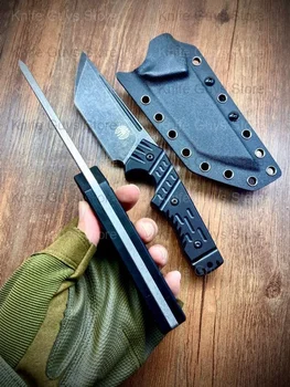 Miller Bros.Фруктовый нож BIsdes T A2 Стальное лезвие твердостью 59-60HRC, ручка G10, походный нож для самообороны с ножнами