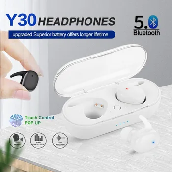 Оригинальные Новые наушники Y30 TWS Bluetooth Беспроводная гарнитура спортивные беруши стерео музыкальные наушники Для Xiaomi Huawei Samsung Iphone