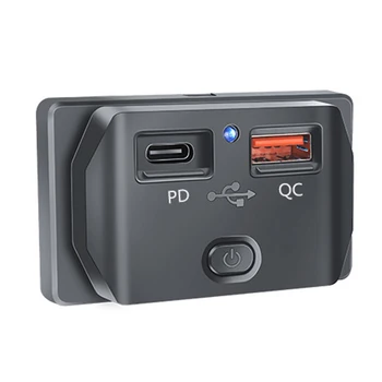 Удобная и эффективная Розетка для зарядного устройства для автомобильной шины QC3 0 PD с двумя портами USB Идеально подходит для владельцев автомобильных автобусов внедорожников и морских судов