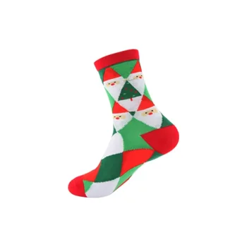 Трансграничная осень, новые мужские и женские носки, рождественские носки с изображением Санта-Клауса Лося, носки средней длины Tide