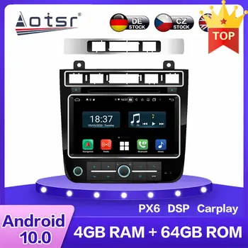 Android 10 Автомобильный HD Мультимедиа для VW TOUAREG 2010-2019 DVD-плеер 4G 64GB Автоматическая GPS-Навигация Стерео Радио Головное устройство DSP Carplay