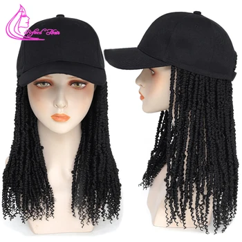 Бейсболка с предварительно скрученными волосами Passion Twist для чернокожих женщин, девочек, шляпа-омбре, парик