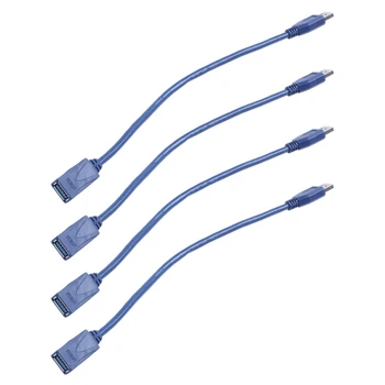 4X Синий удлинитель с разъемом USB 3.0 от мужчины к мужчине F/M Type A 30 см