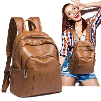 Женский рюкзак XZAN из натуральной кожи, сумки через плечо, женская мода, рюкзак из коровьей кожи с маслом и воском, рюкзак