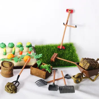 Кукольный домик Миниатюрная ферма Мини-лопата-Грабли Для посадки овощей на открытом воздухе Мини-ведро-сумка Лейка BJD Аксессуары для кукольного дома