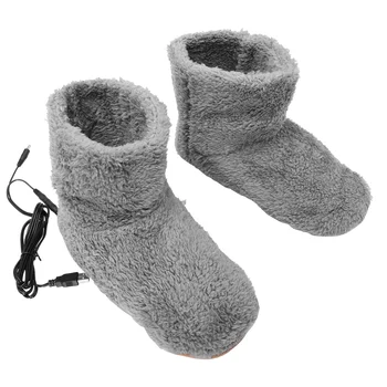 Электрическая теплая обувь, обогреватель для ног на зиму, женские тапочки, практичный пуховик для ног Man