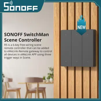 Контроллер сцены SONOFF SwitchMan R5 С Батареей, 6 клавиш Без подключения eWeLink-Работа с дистанционным управлением С SONOFF M5 / MINIR3 Smart Home